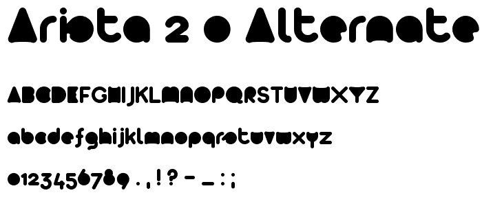 Arista 2_0 Alternate full font